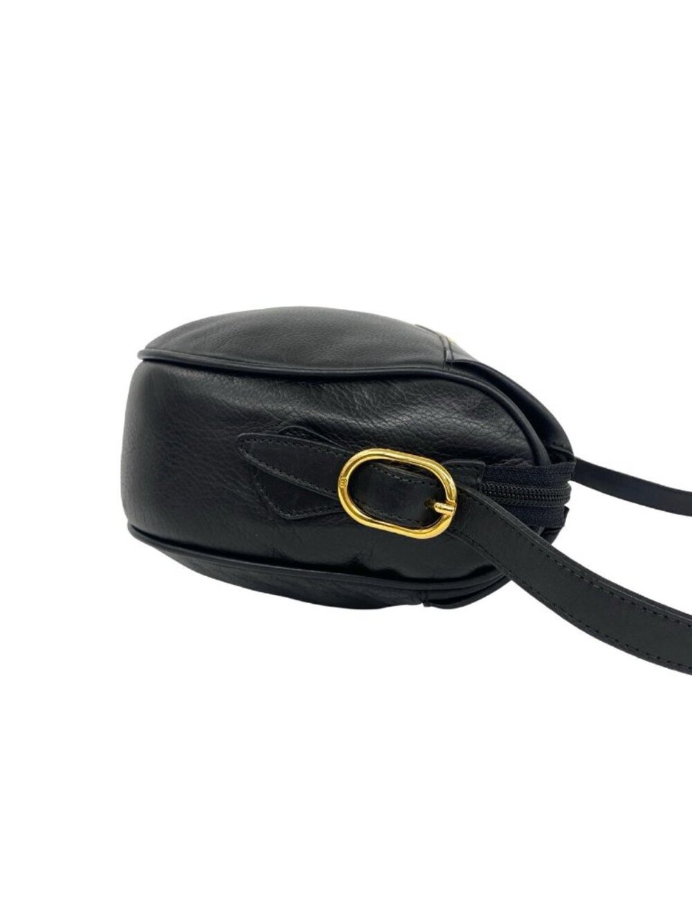 Gucci Vintage GG Logo Leather Shoulder Bag Pochette Crossbody Black - Picture 6 of 9